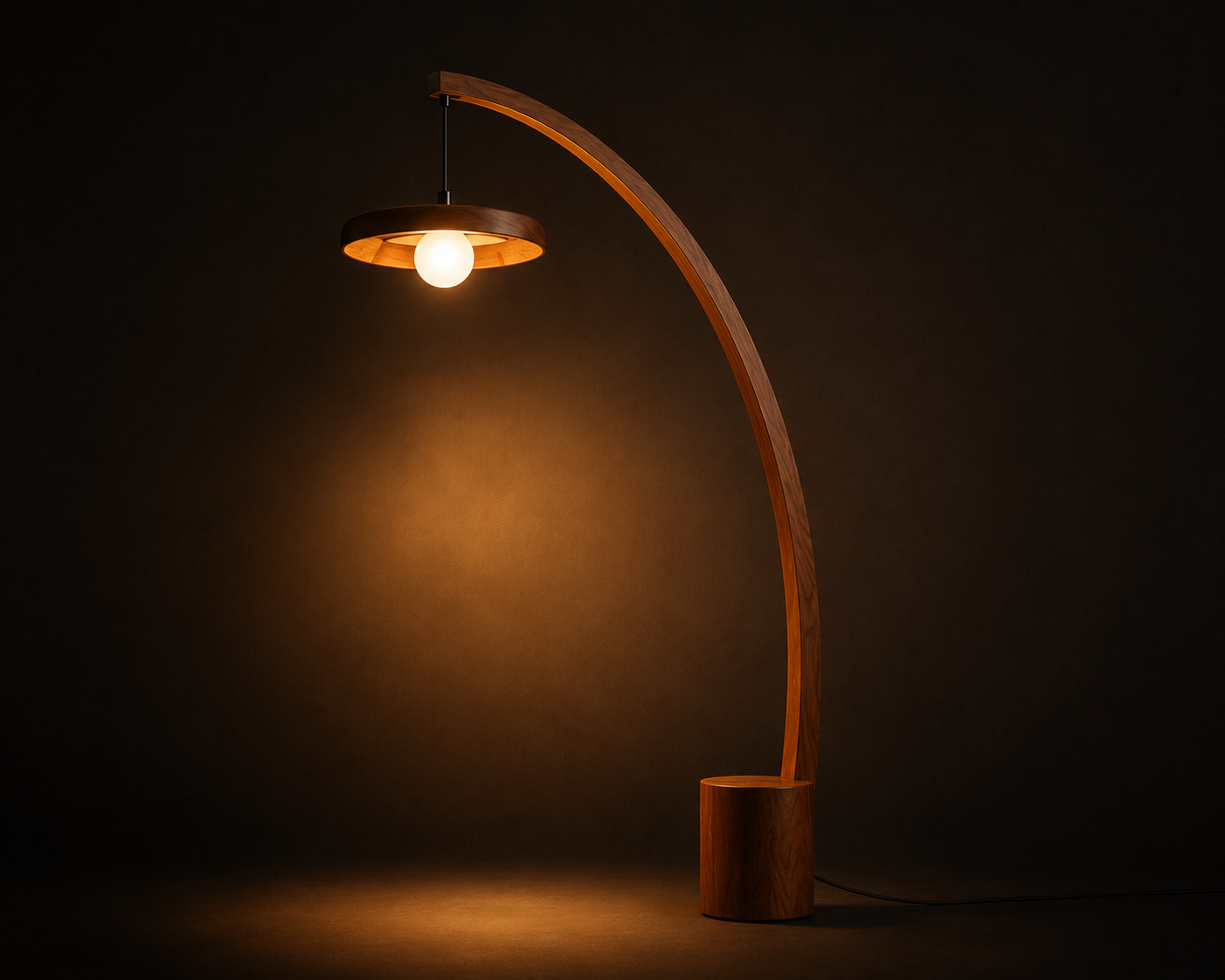 Aurora — handcrafted wooden lamp