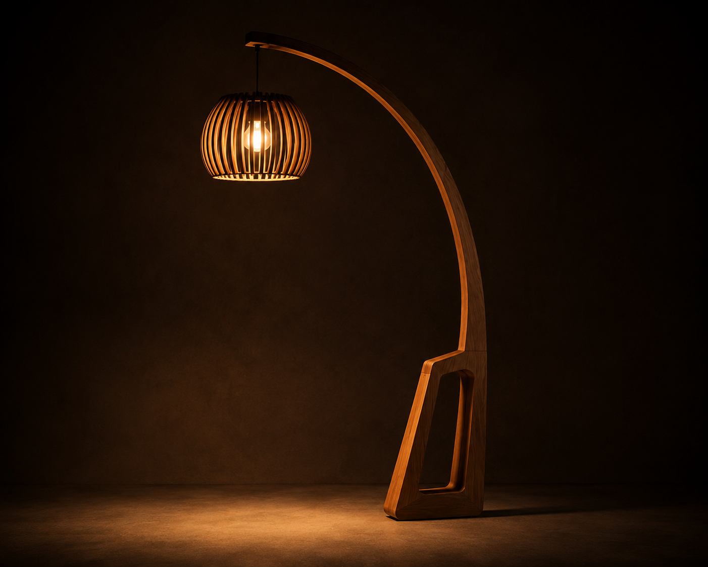 Kindle — handcrafted wooden lamp